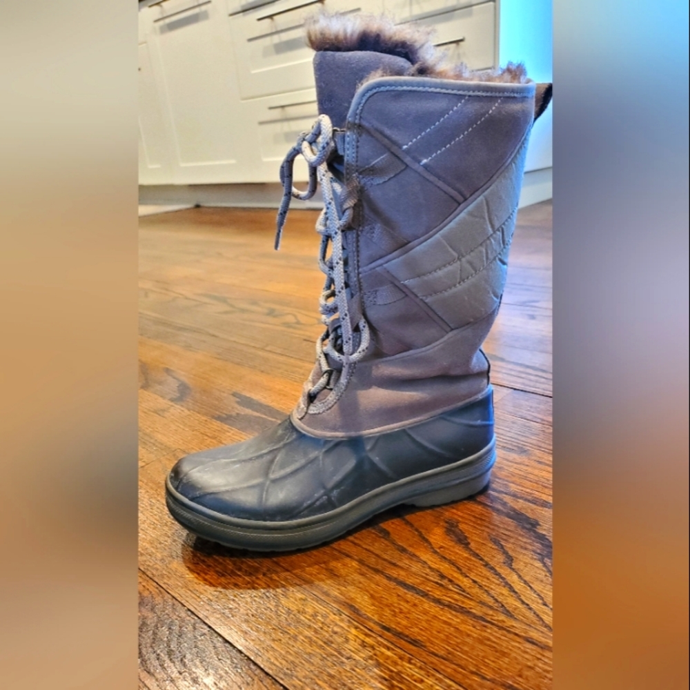 Clarks Muckers Storm Fur-Lined Boots Taupe - size 7